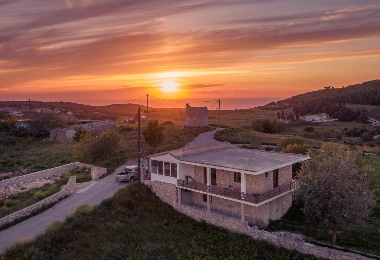 Villa windmill sunset Volímai Esterno foto